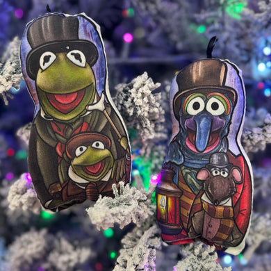 Gonzo/Rizzo or Kermit/Tiny Tim Inspired Plush Doll or Ornament